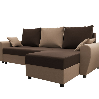 Elegante Couchgarnitur FLORIANA – braun / dunkelbraun