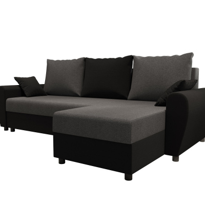 Elegante Couchgarnitur FLORIANA – grau / schwarz