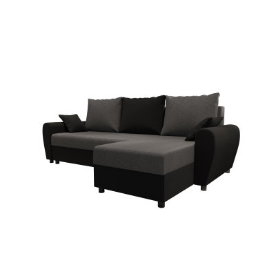 Elegante Couchgarnitur FLORIANA – grau / schwarz