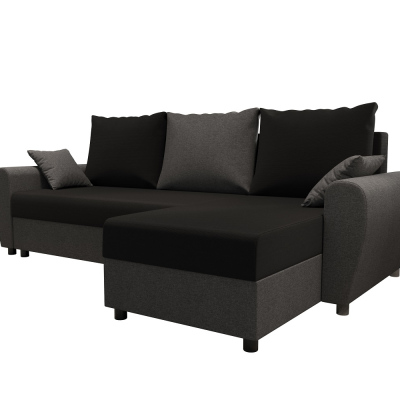 Elegante Couchgarnitur FLORIANA – schwarz / grau