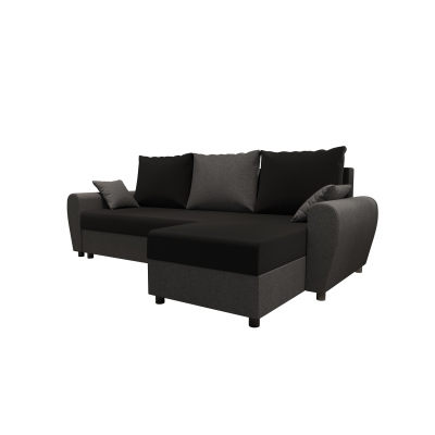 Elegante Couchgarnitur FLORIANA – schwarz / grau