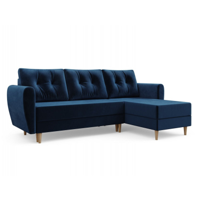 Blaues Ecksofa PIVEK