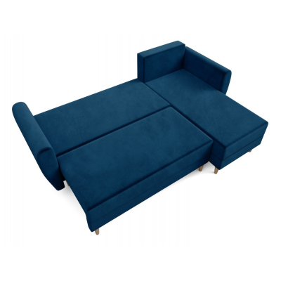 Blaues Ecksofa PIVEK