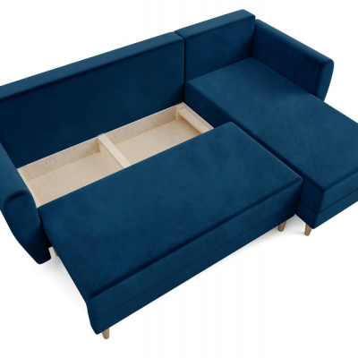 Blaues Ecksofa PIVEK