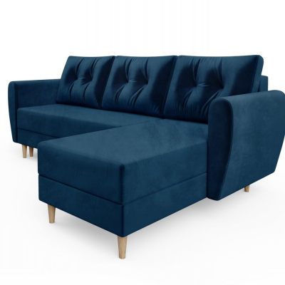 Blaues Ecksofa PIVEK