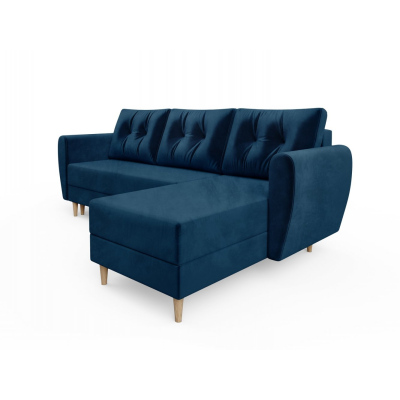 Blaues Ecksofa PIVEK