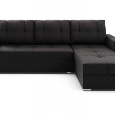 Schwarzes Ecksofa KABARO