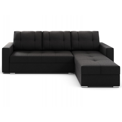 Schwarzes Ecksofa KABARO