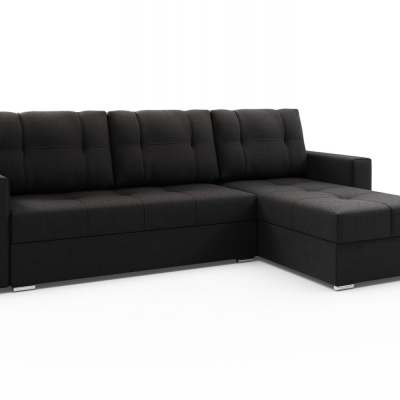 Schwarzes Ecksofa KABARO