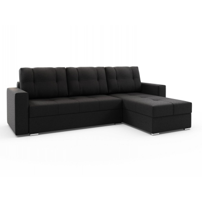 Schwarzes Ecksofa KABARO