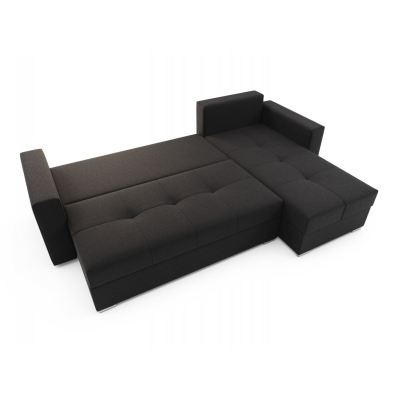 Schwarzes Ecksofa KABARO