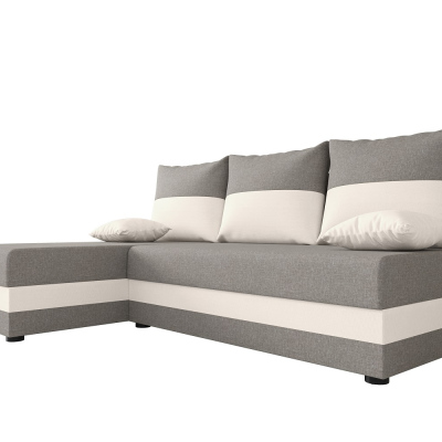 Modernes Ecksofa HORTENZIE – grau / beige