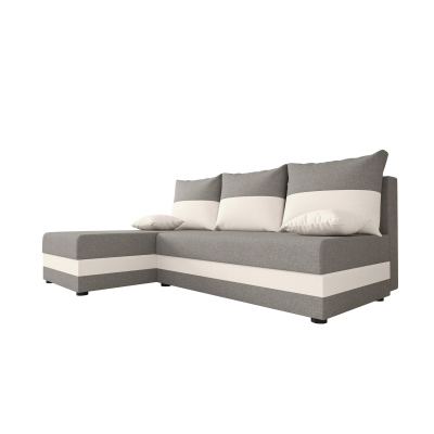 Modernes Ecksofa HORTENZIE – grau / beige