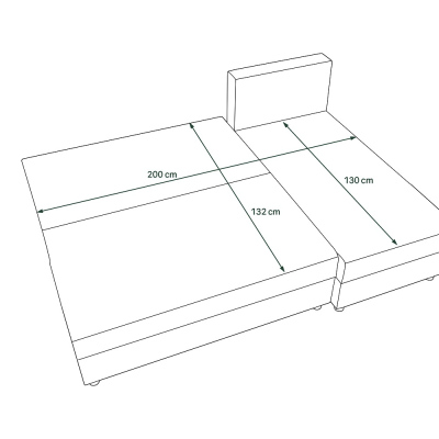 Modernes Ecksofa HORTENZIE – schwarz / rot