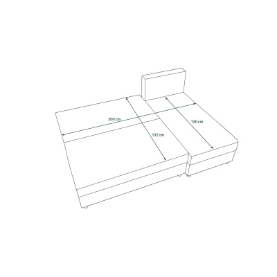 Modernes Ecksofa HORTENZIE – schwarz / rot