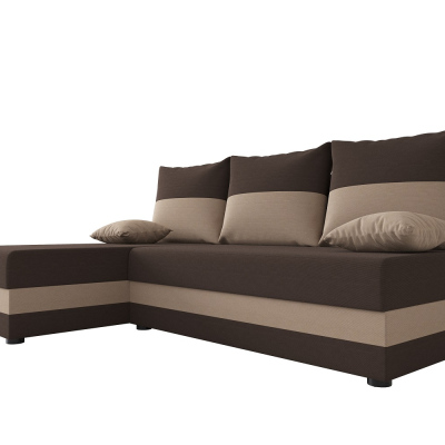 Modernes Ecksofa HORTENZIE – braun / hellbraun