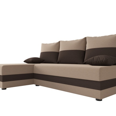 Modernes Ecksofa HORTENZIE – hellbraun / braun