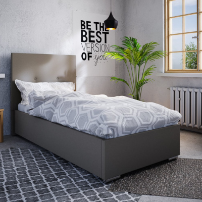 Einzelbett 90x200 FLEK 2 – braun