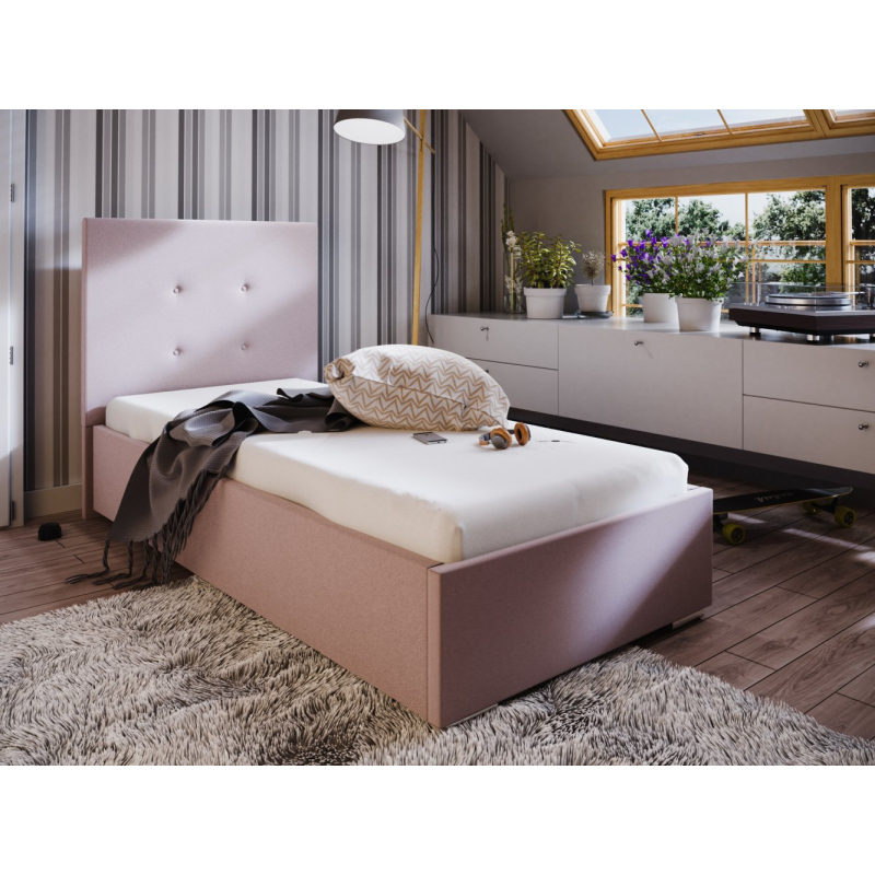 Einzelbett 90x200 FLEK 1 – rosa