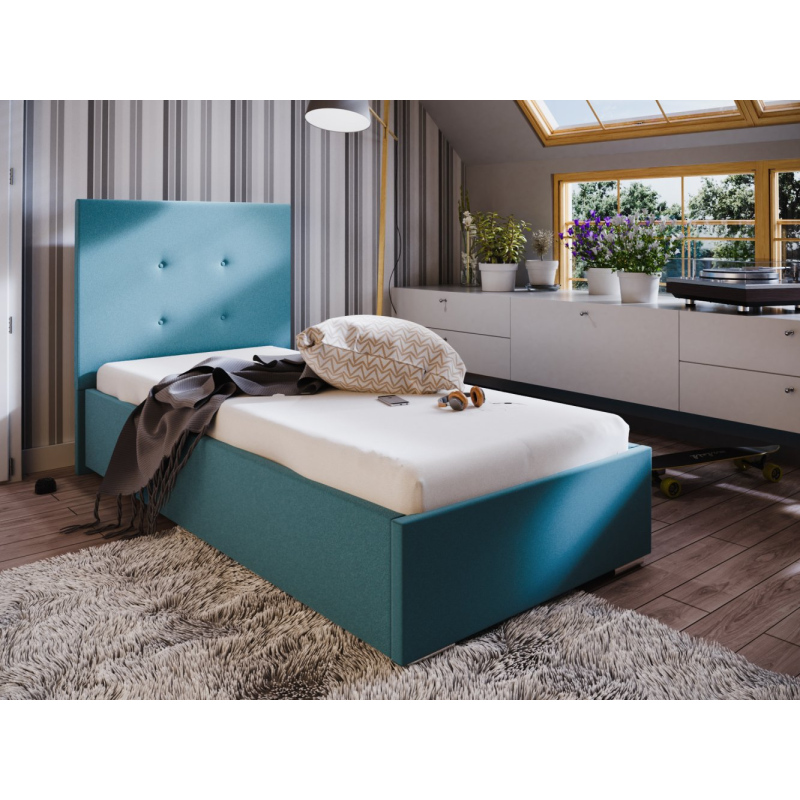 Einzelbett 90x200 FLEK 1 – blau