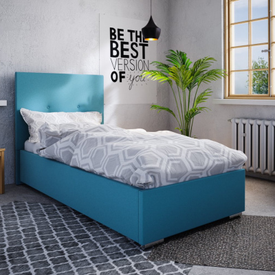 Einzelbett 90x200 FLEK 2 – blau