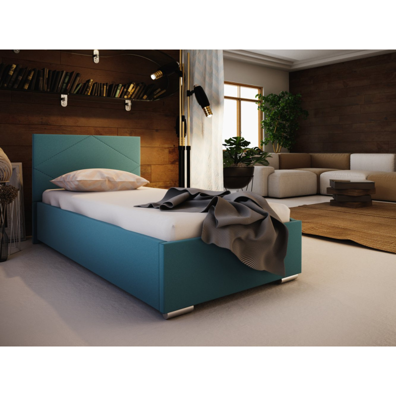 Einzelbett 90x200 FLEK 5 – blau