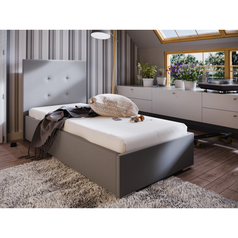 Einzelbett 90x200 FLEK 1 – grau