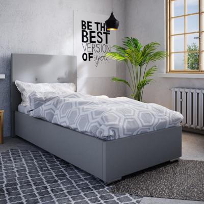 Einzelbett 90x200 FLEK 2 – grau