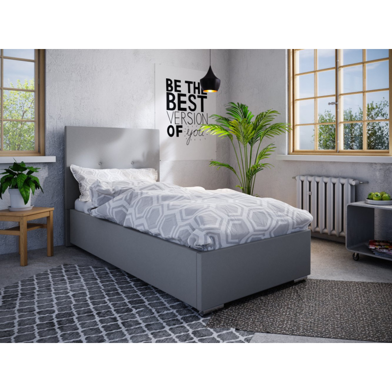 Einzelbett 90x200 FLEK 2 – grau