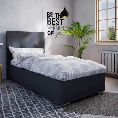 Einzelbett 90x200 FLEK 2 – schwarz