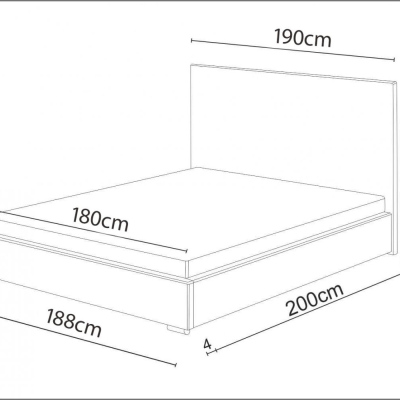 Doppelbett 180x200 FLEK 1 – gelbgrün