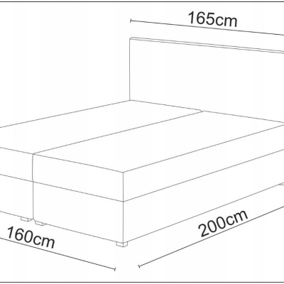 Doppelbett aus Öko-Leder mit Stauraum 160x200 LUDMILA – braun / grau