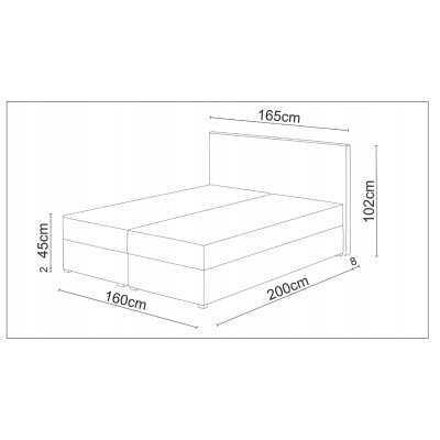 Doppelbett aus Öko-Leder mit Stauraum 160x200 LUDMILA – braun / grau