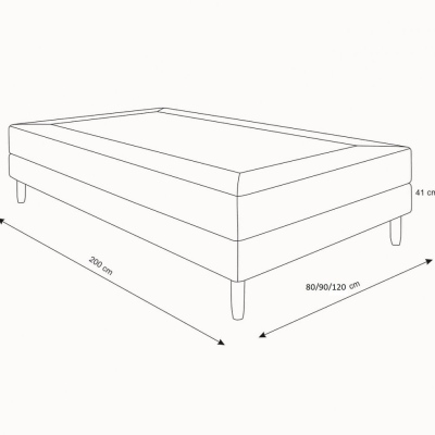 Bett für Teenager mit Metallbeinen 80x200 HENRYK – braun