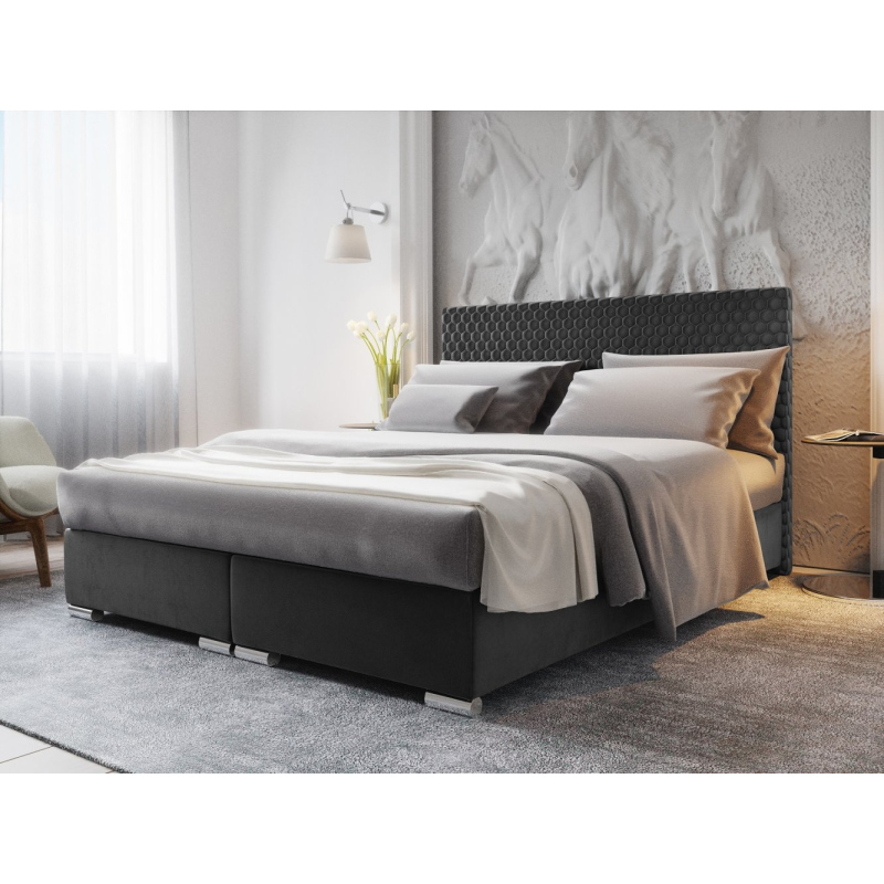 Doppelbett 140x200 HENIO – grau