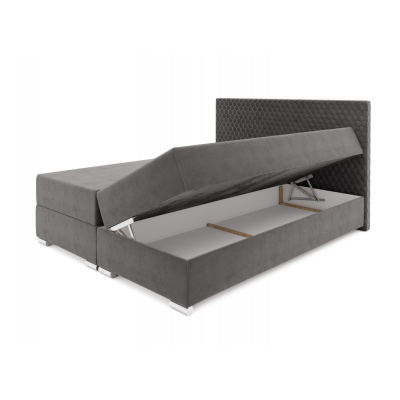 Doppelbett 140x200 HENIO – grau