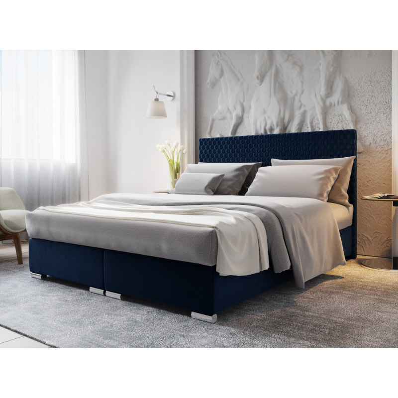 Doppelbett 140x200 HENIO – blau