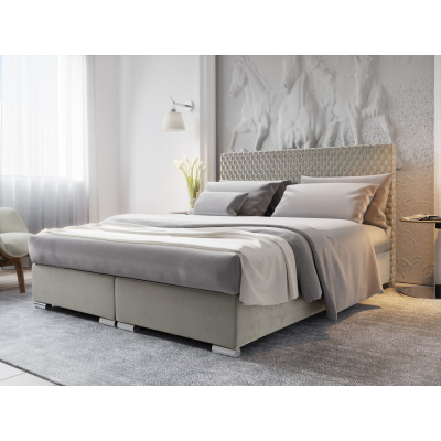 Doppelbett 140x200 HENIO – beige