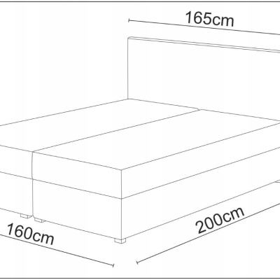 Doppelbett 160x200 HENIO – schwarz