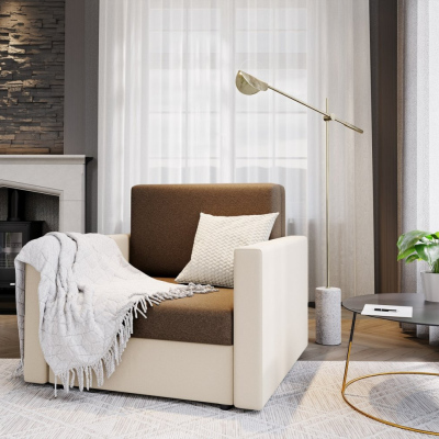 Modernes Schlafsofa ARIA 80 – beige / braun