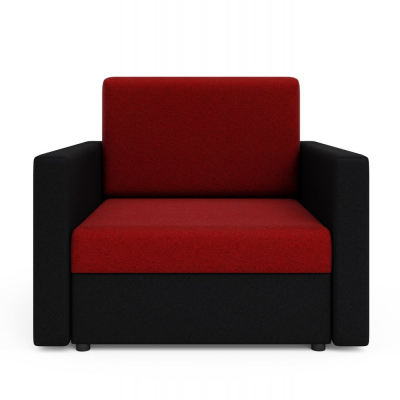 Modernes Schlafsofa ARIA 80 – schwarz / rot