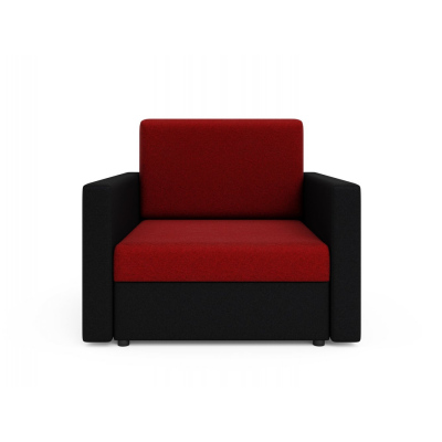 Modernes Schlafsofa ARIA 80 – schwarz / rot