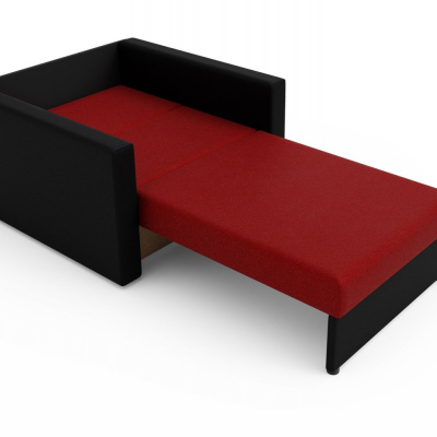 Modernes Schlafsofa ARIA 80 – schwarz / rot