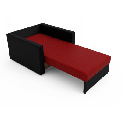 Modernes Schlafsofa ARIA 80 – schwarz / rot