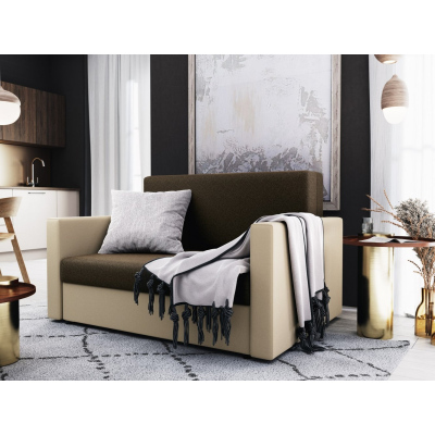 Modernes Schlafsofa ARIA 120 – beige / braun