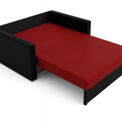 Modernes Schlafsofa ARIA 120 – schwarz / rot