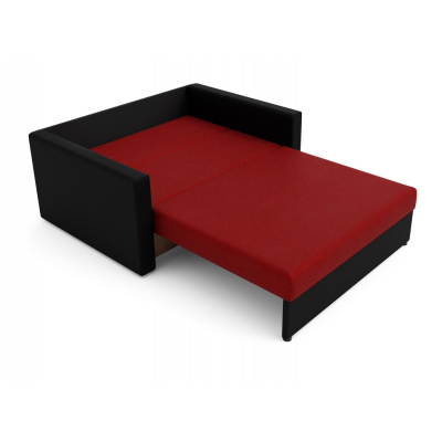 Modernes Schlafsofa ARIA 120 – schwarz / rot