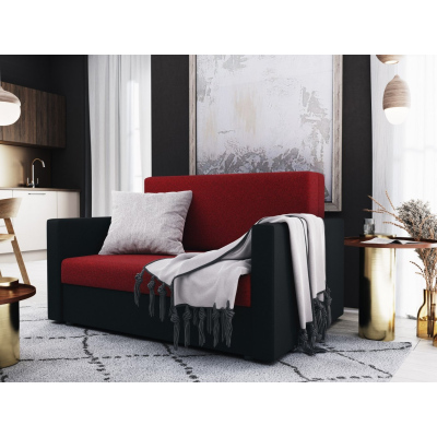 Modernes Schlafsofa ARIA 120 – schwarz / rot