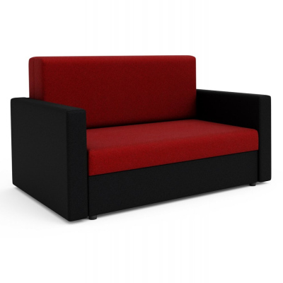 Modernes Schlafsofa ARIA 120 – schwarz / rot