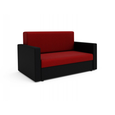 Modernes Schlafsofa ARIA 120 – schwarz / rot